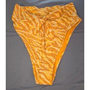 Aerie Orange Swim Bathing Suit Bottom Size Small New High Cut Cheeky